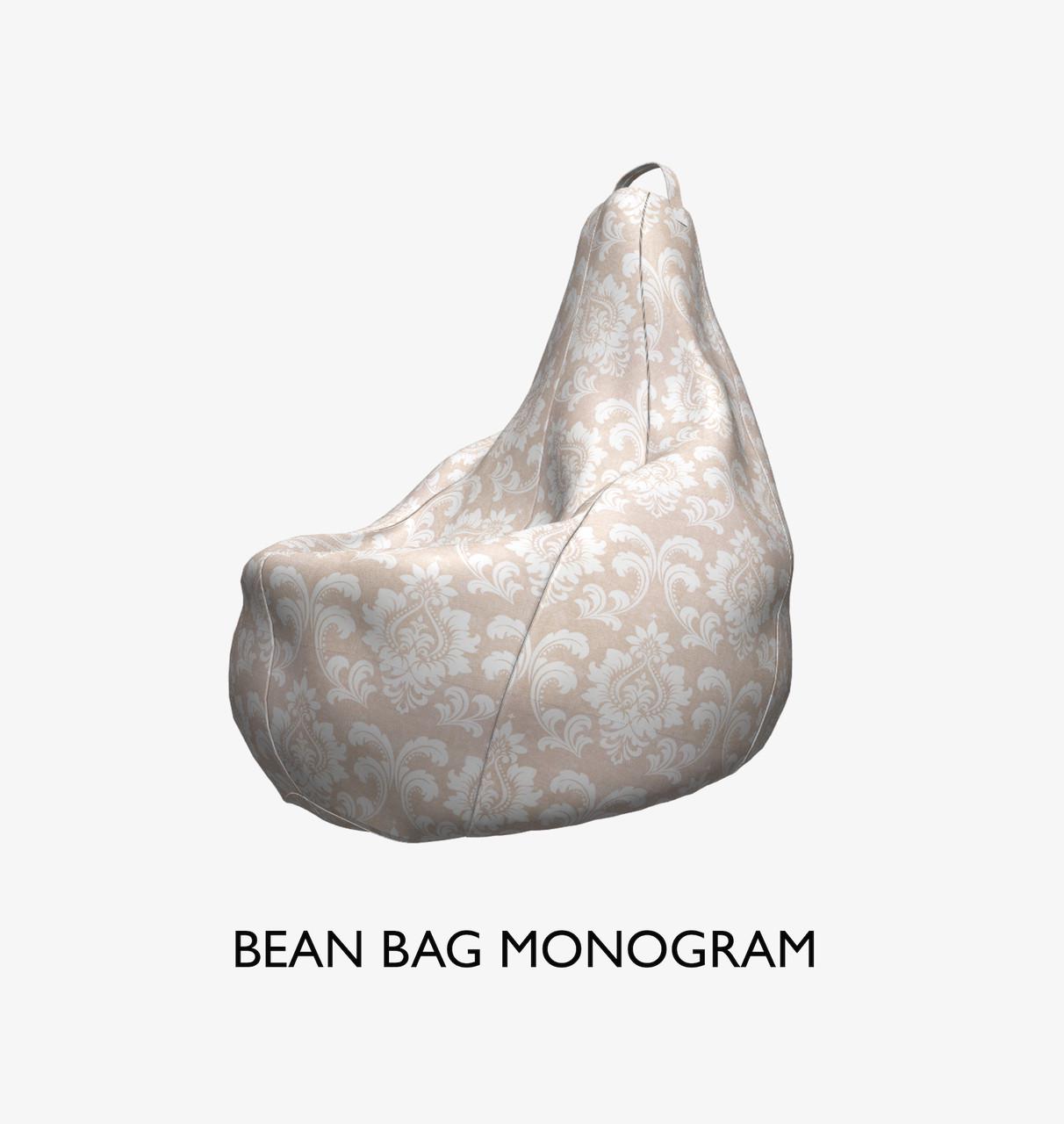 Кресло мешок BIG YETI груша 130x90 см ткань Бежевый (1402929545)