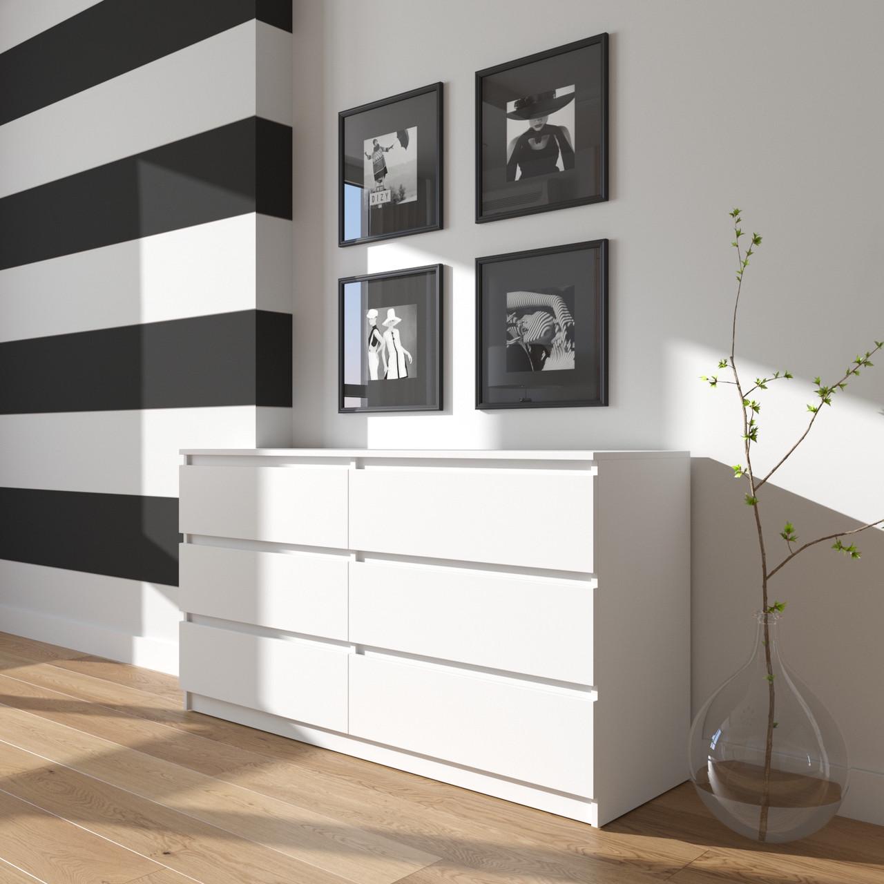 Комод с ящиками Вайс R-7 140х40х75 см Белый (30298263) - фото 1