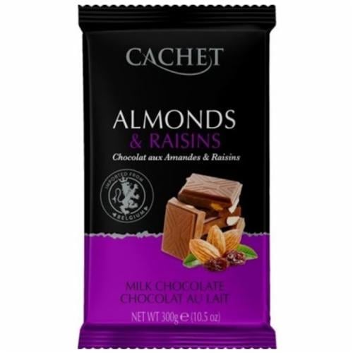 Шоколад молочный Cachet Almonds and Raisins Миндаль 300 г (21647)