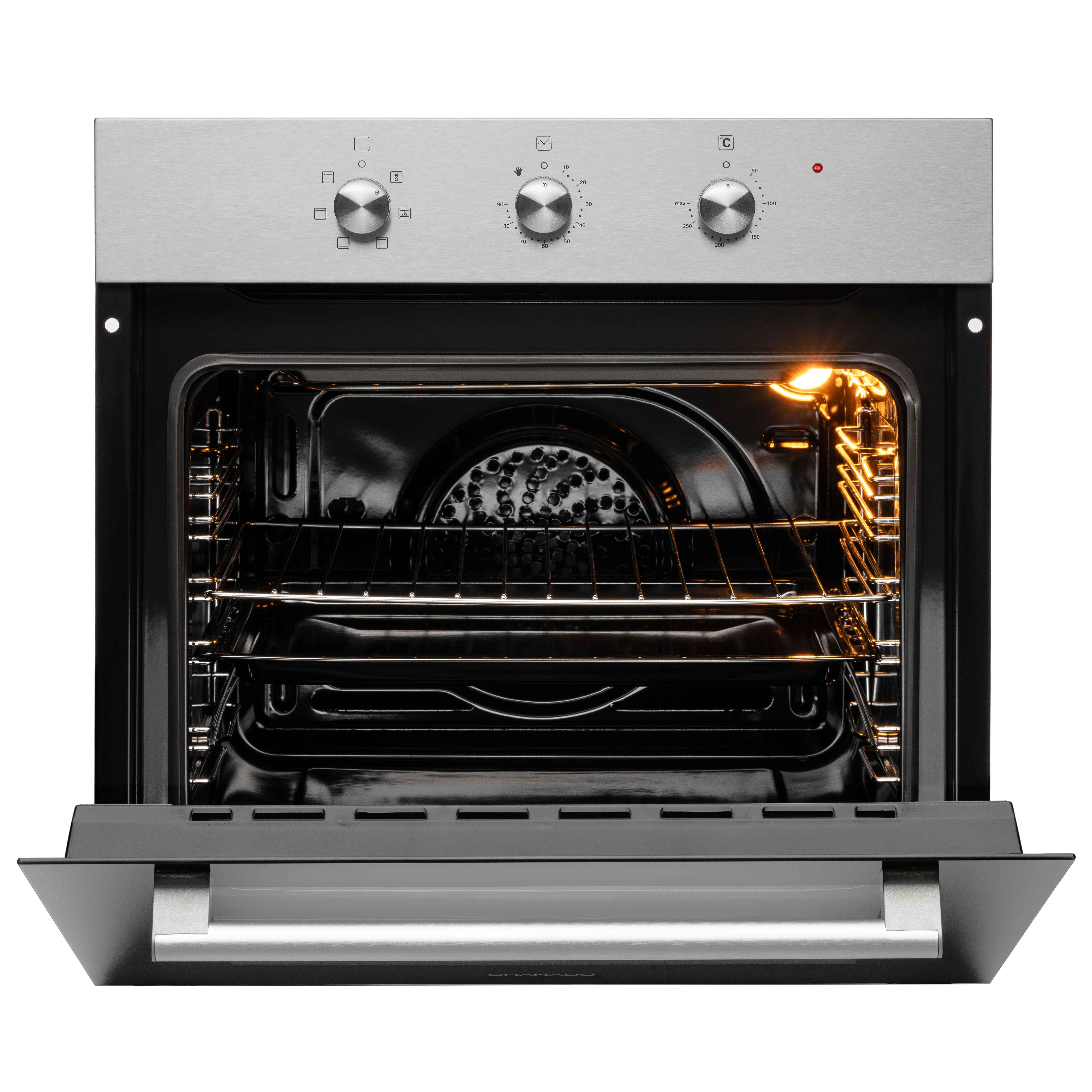 Комплект Granado духова шафа електрична GEO 61-0200 Inox та варильна поверхня газова GGH 61-104 Inox - фото 4