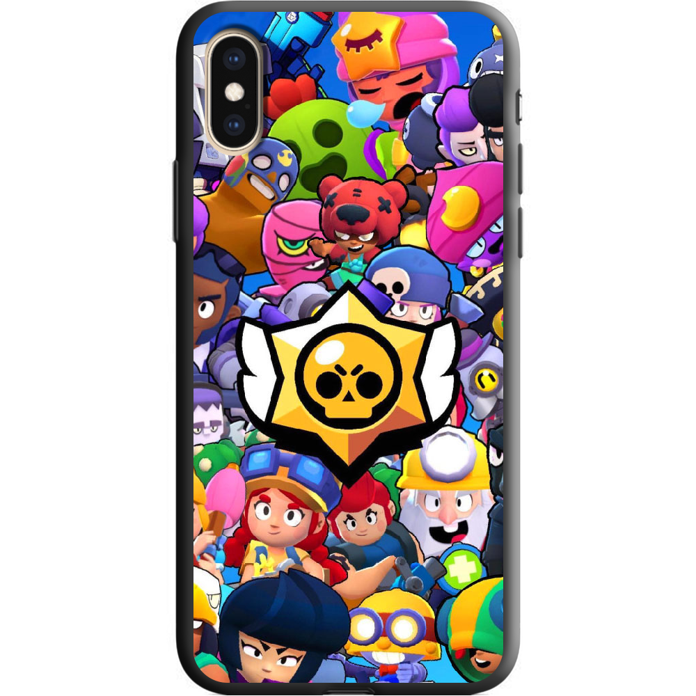 Чохол Boxface iPhone XS Brawl Stars Чорний силікон (35413-up2389-38046)