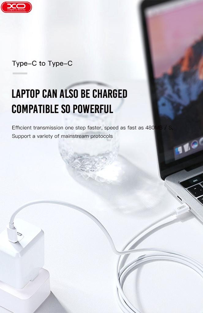Кабель синхронизации данных Xo NB124 Type-C to Type-C 1 м (17642) - фото 6