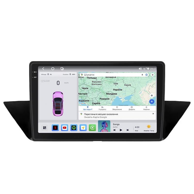 Автомагнитола штатная Lesko для BMW X1 I E84 рестайлинг 2012-2015 10" 4/64 QLED CarPlay 4G Wi-Fi GPS 360