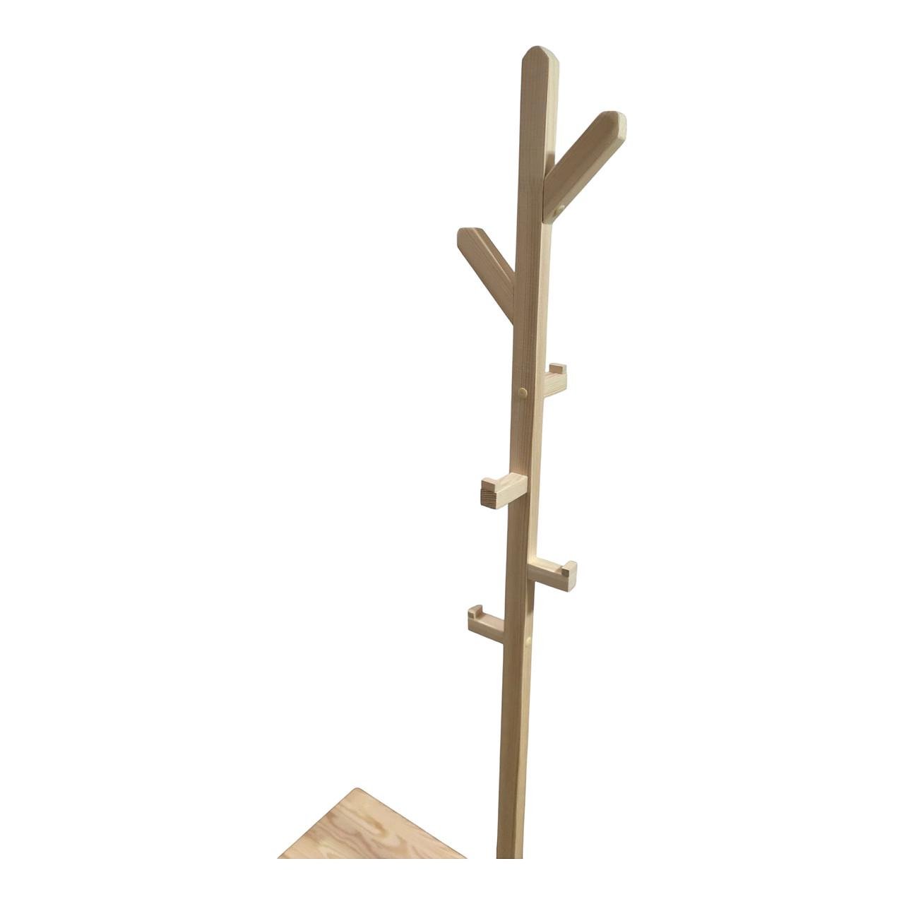 Вешалка напольная с полками деревянная (2607197605) - фото 6