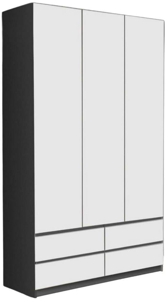 Шафа розпашна 3-х дверна Siesta Lujo 140 ordf Білий/Сірий (RTS3Lujo140С-БГ)
