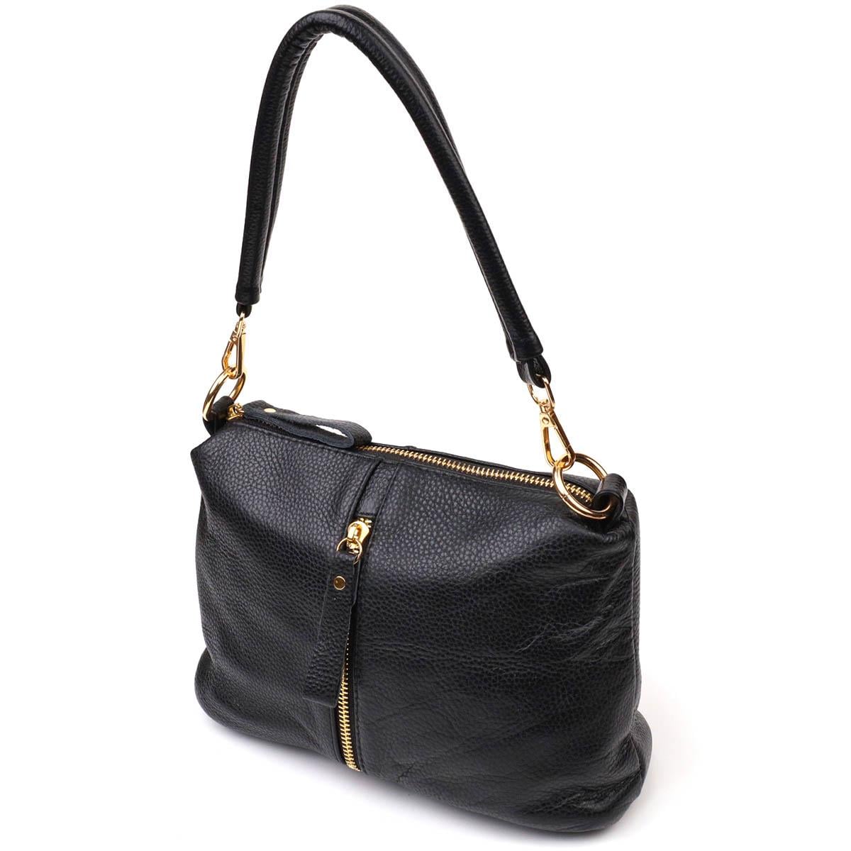 Сумка через плечо Vintage Bag 22135 из натуральной кожи Черный