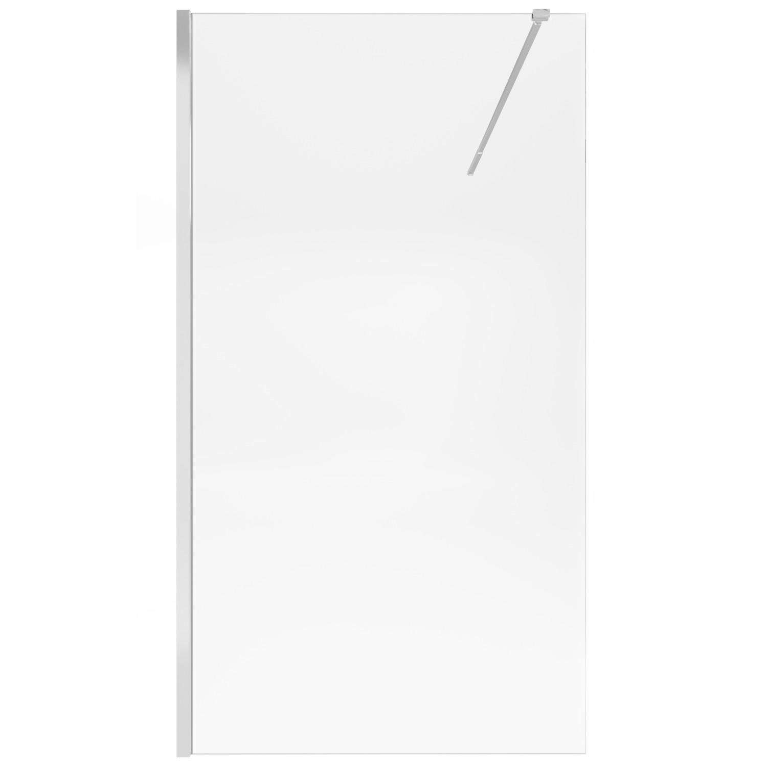 Душевая стенка с держателем Q-tap Standard STDCRM2011C8 110x190 см профиль Хром (125618)