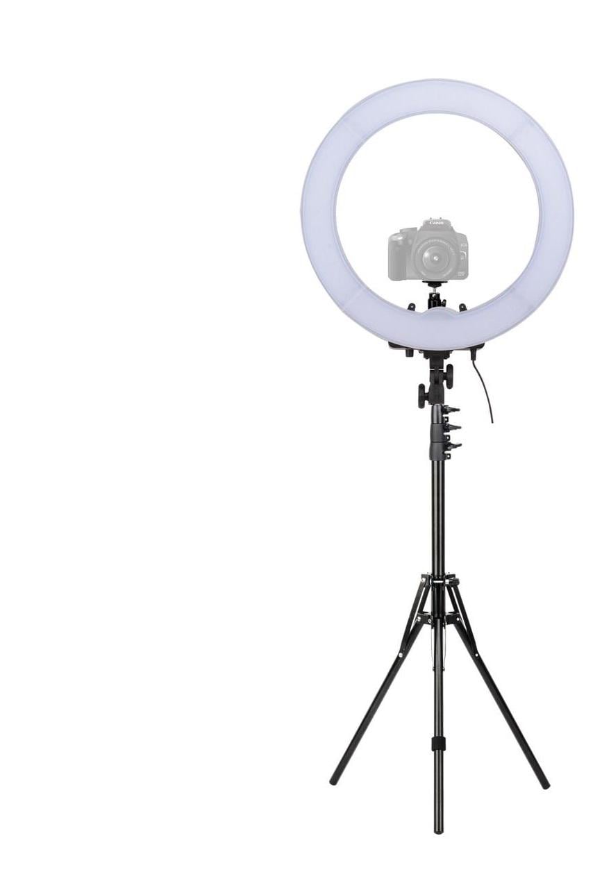 Освітлювач кільцевий Led Zomei 18 зі стійкою та димером для портретної б'юті та селфі зйомки