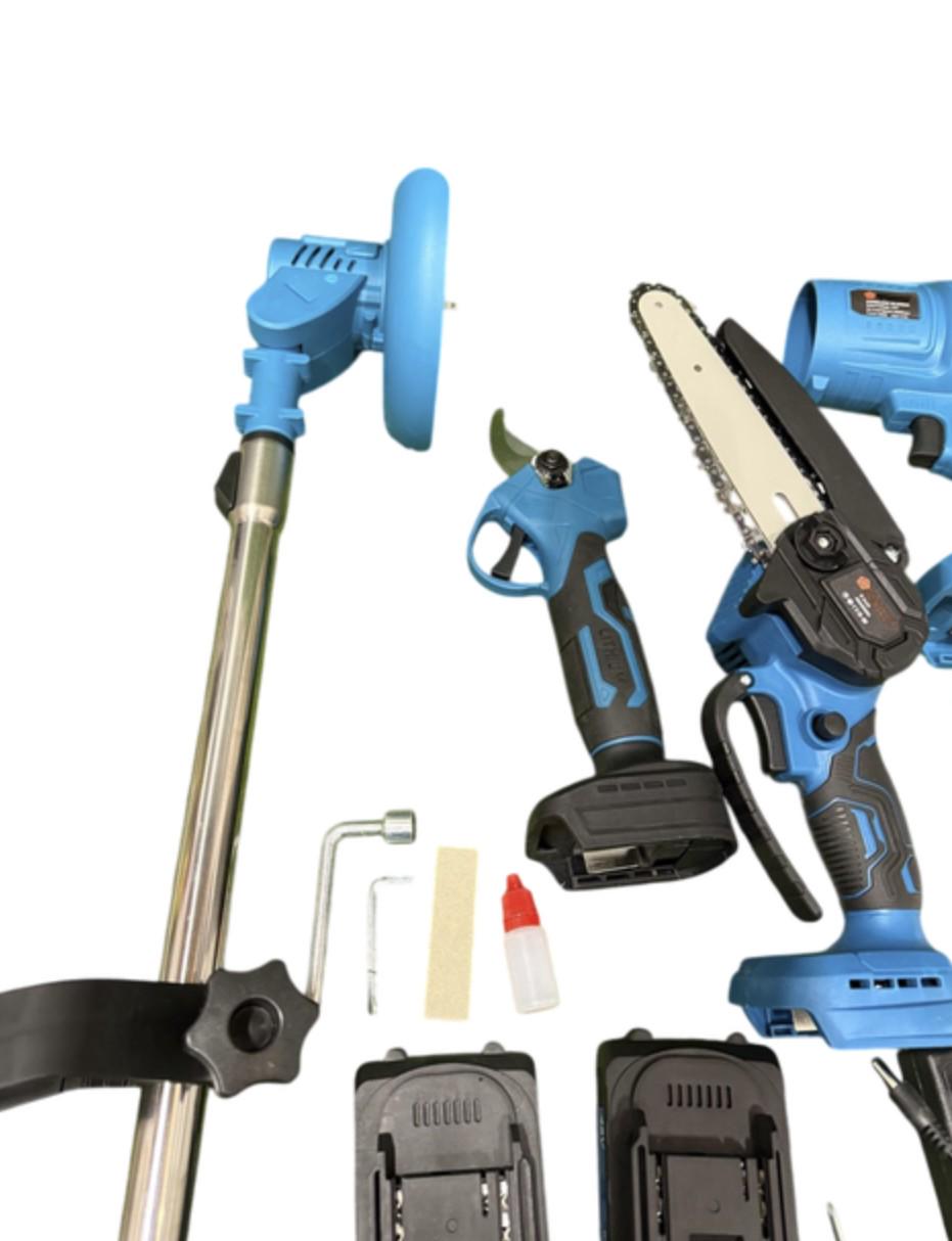 Садовий набір акумуляторний KRAFFTEC секатор/міні-пила/тример/повітродувка 48V 4в1 (30766602) - фото 8