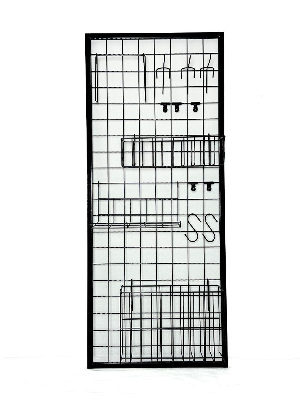 Органайзер ученика настенный для тетрадей ручек и заметок 100x40 см Черный (88350м)