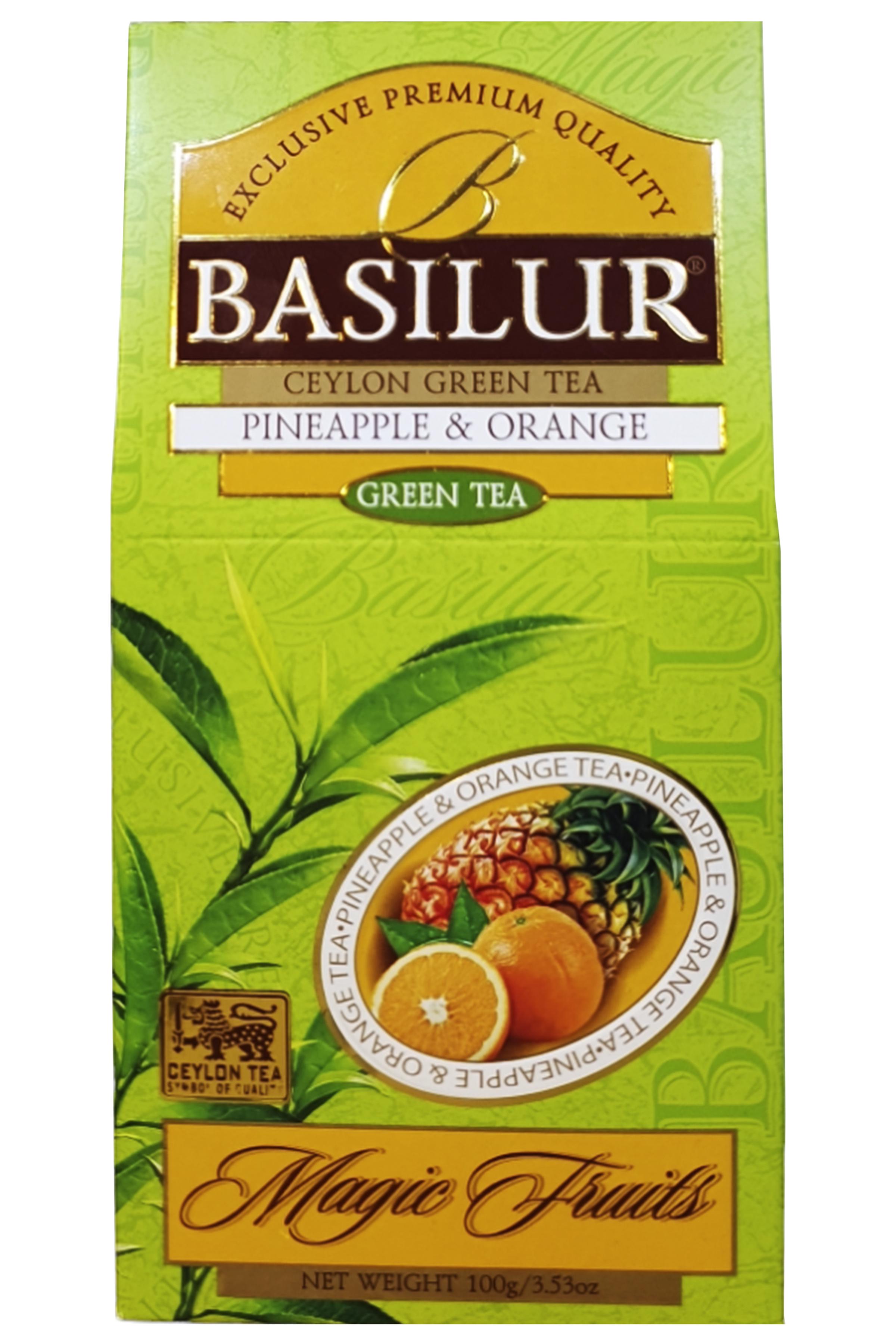 Чай зеленый Basilur Магические Фрукты Ананас и Апельсин 100 г (59026) - фото 3 Чай зеленый Basilur Магические Фрукты Ананас и Апельсин 100 г (59026) - фото 3