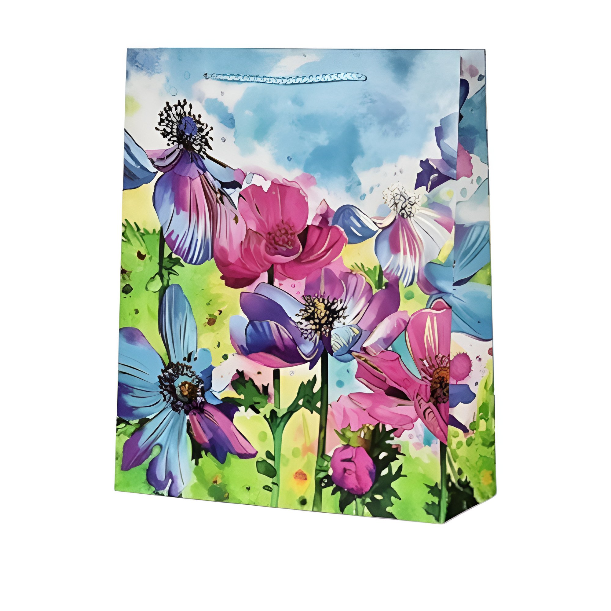 Подарунковий пакет Stenson Flower Garden R95513-S з ручками 18х23х8 см (25307632)