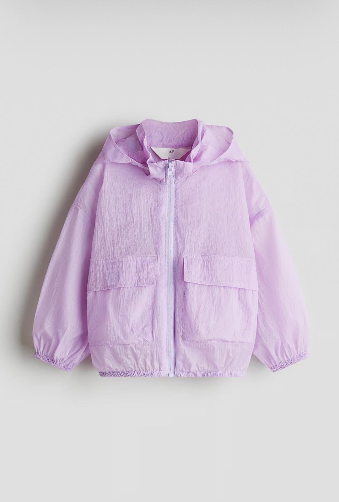Вітровка дитяча для дівчинки нейлонова H&M 122-128 см Фіолетовий (25062004D)
