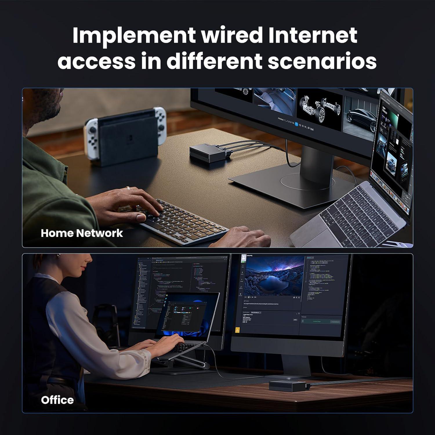 Комутатор мережевий Ugreen 5 портів RJ45 1000 мбіт/с Чорний (35492) - фото 4 Комутатор мережевий Ugreen 5 портів RJ45 1000 мбіт/с Чорний (35492) - фото 4