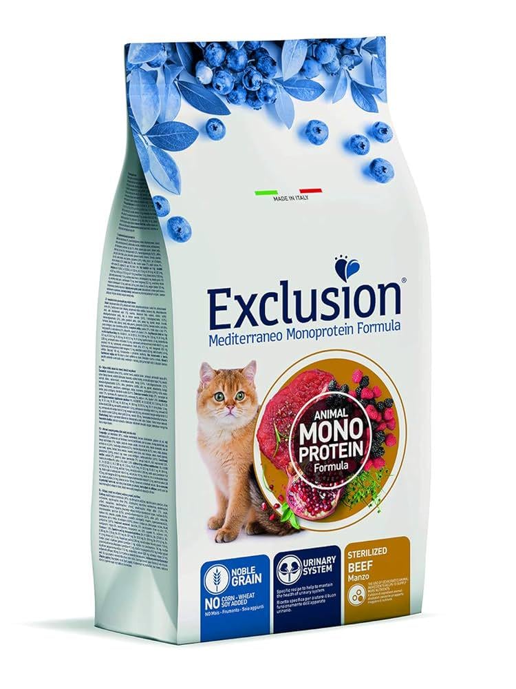 Корм сухой Exclusion Noble Grain Cat Sterilized Beef для взрослых стерилизованных кошек с говядиной 300 г (03775)