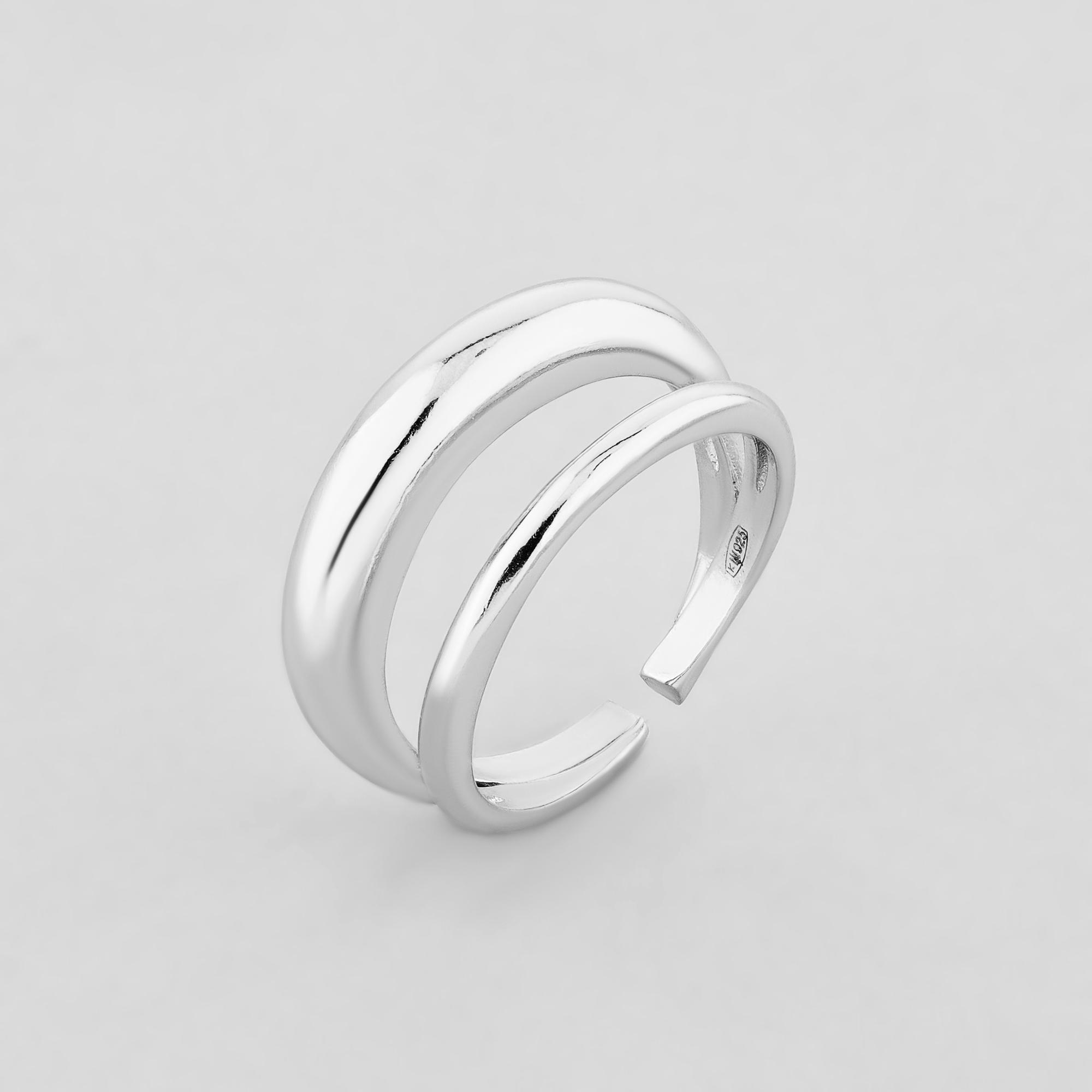 Серебряное кольцо Minimal Этническая история (10414)