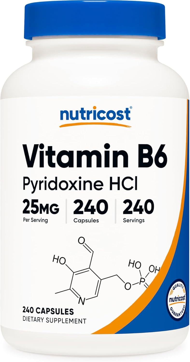 Витамин B6 Nutricost Pyridoxine HCl 240 кап. 25 мг