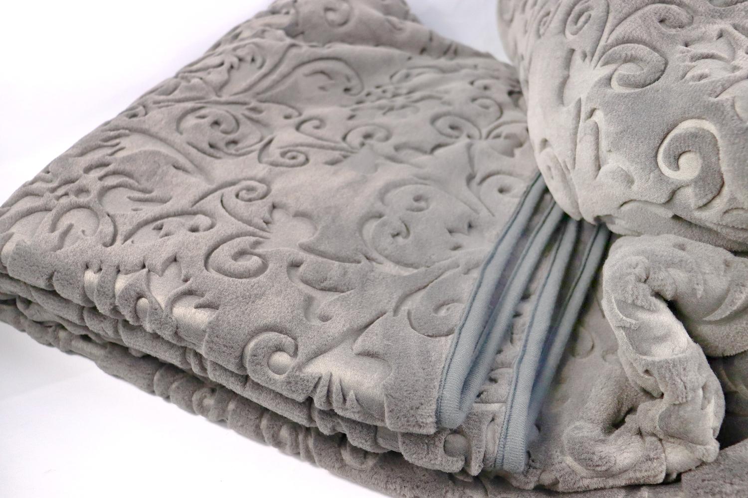 Покрывало-плед Hobby Embos Gri 220х240 см Серый - фото 9