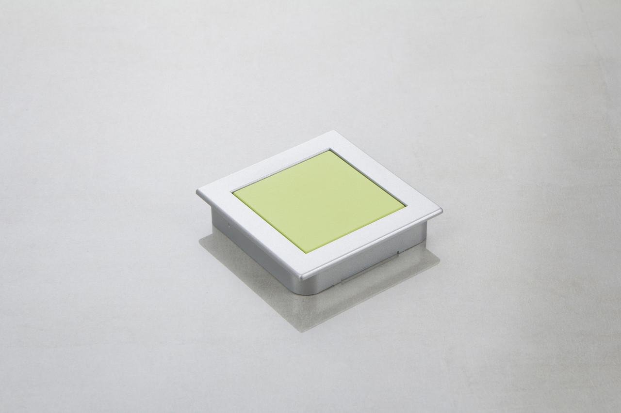 Меблева ручка врізна РП-23/64 з матовою вставкою Зелений (16332)