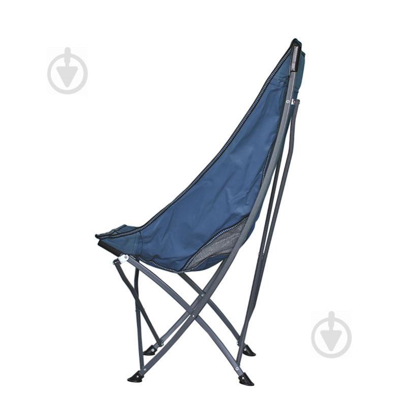 Стілець туристичний із підголівником Lesko S4576 Blue - фото 2