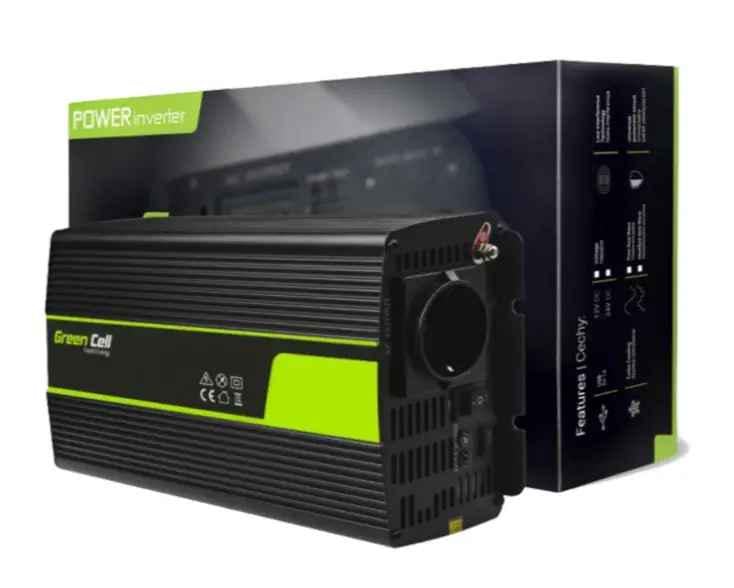 Преобразователь DC-AC Cell INV19 24 V/230 V 1500/3000 W Green