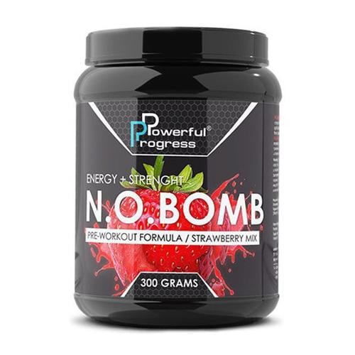 Комплекс до тренировки Powerful Progress N.O.BOMB 300 г 30 порций Strawberry