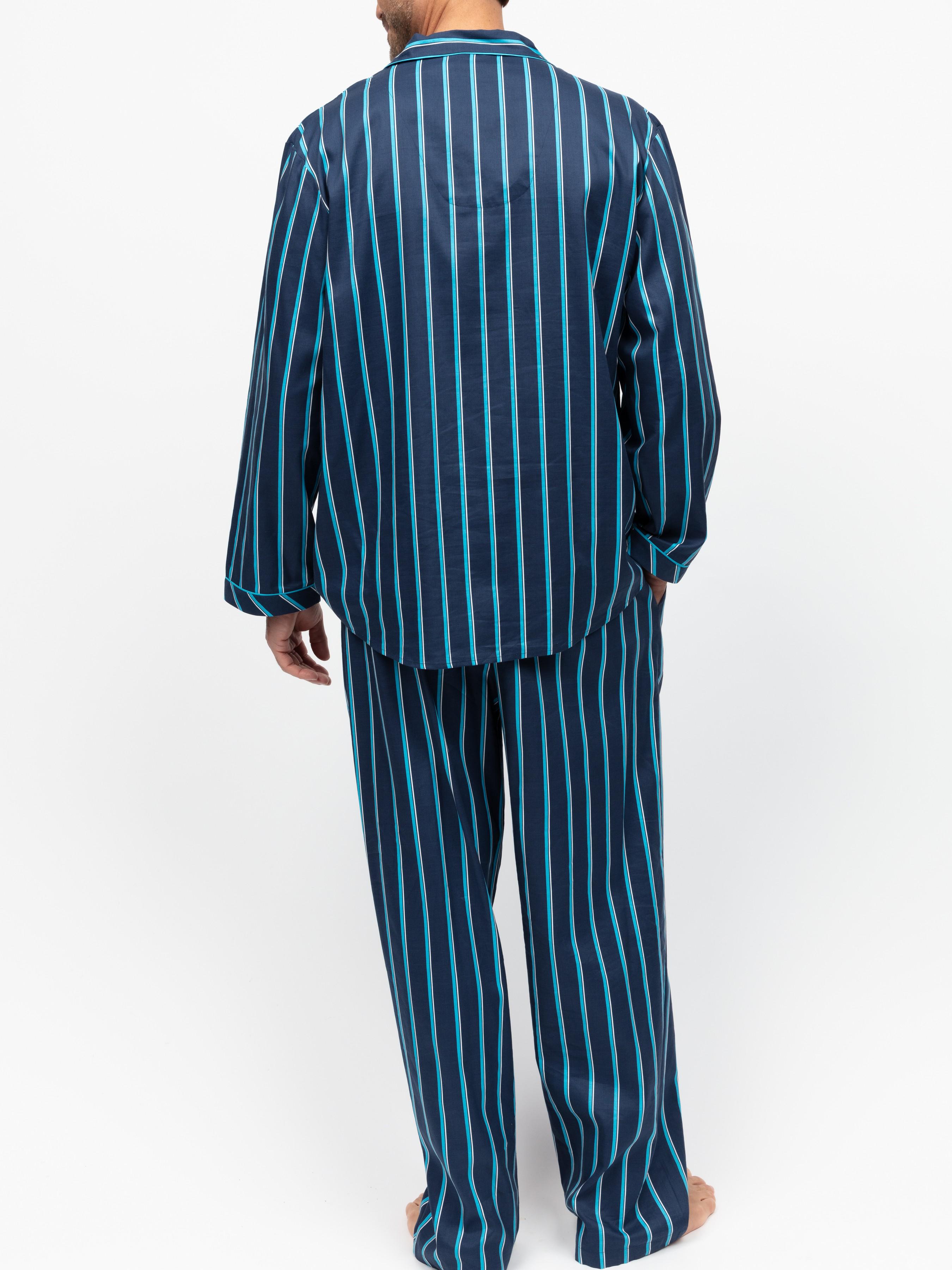 Пижама мужская CYBERJAMMIES Marina 3126-3127 L Синий в полоску (5051877617919) - фото 2