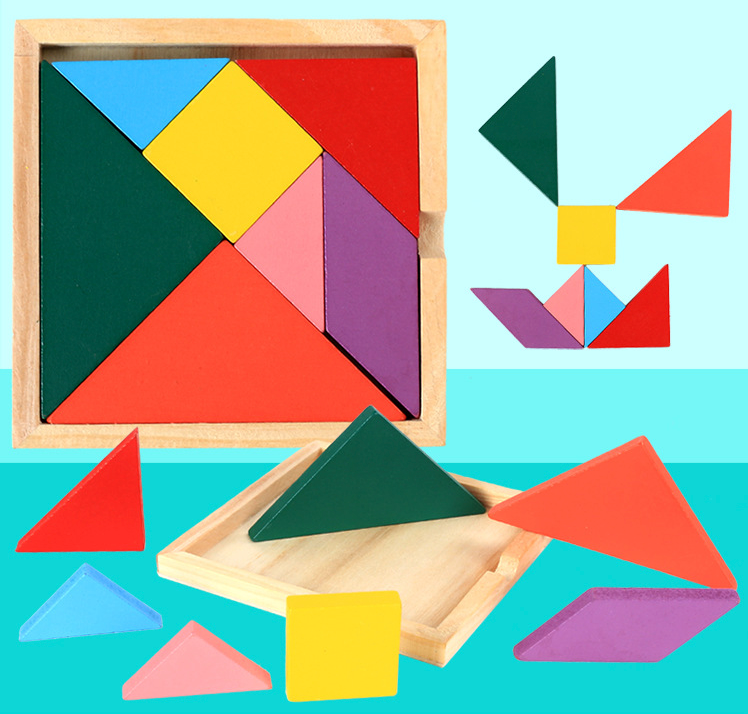 Геометрическая интеллектуальная головоломка Танграм Разноцветный - фото 7 Геометрическая интеллектуальная головоломка Танграм Разноцветный - фото 7