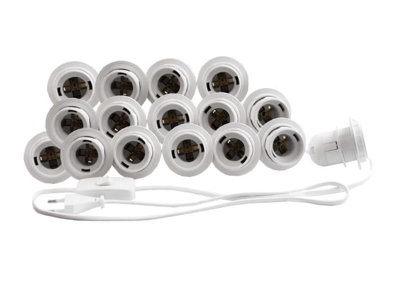 Подсветка гримерного зеркала LEDUA светодиодная врезная с ручным выключателем 16 шт. E27 Белый