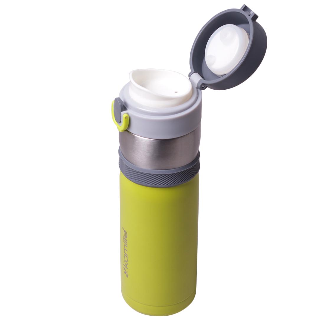 Термос-бутылка Kamille из нержавеющей стали 400 мл Желтый (14897099) - фото 2