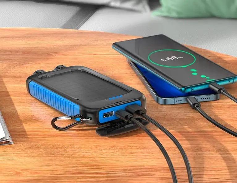 Портативний зарядний пристрій Hoco Sunpower DB51 8000 mAh із сонячною панеллю Black - фото 7 Портативний зарядний пристрій Hoco Sunpower DB51 8000 mAh із сонячною панеллю Black - фото 7