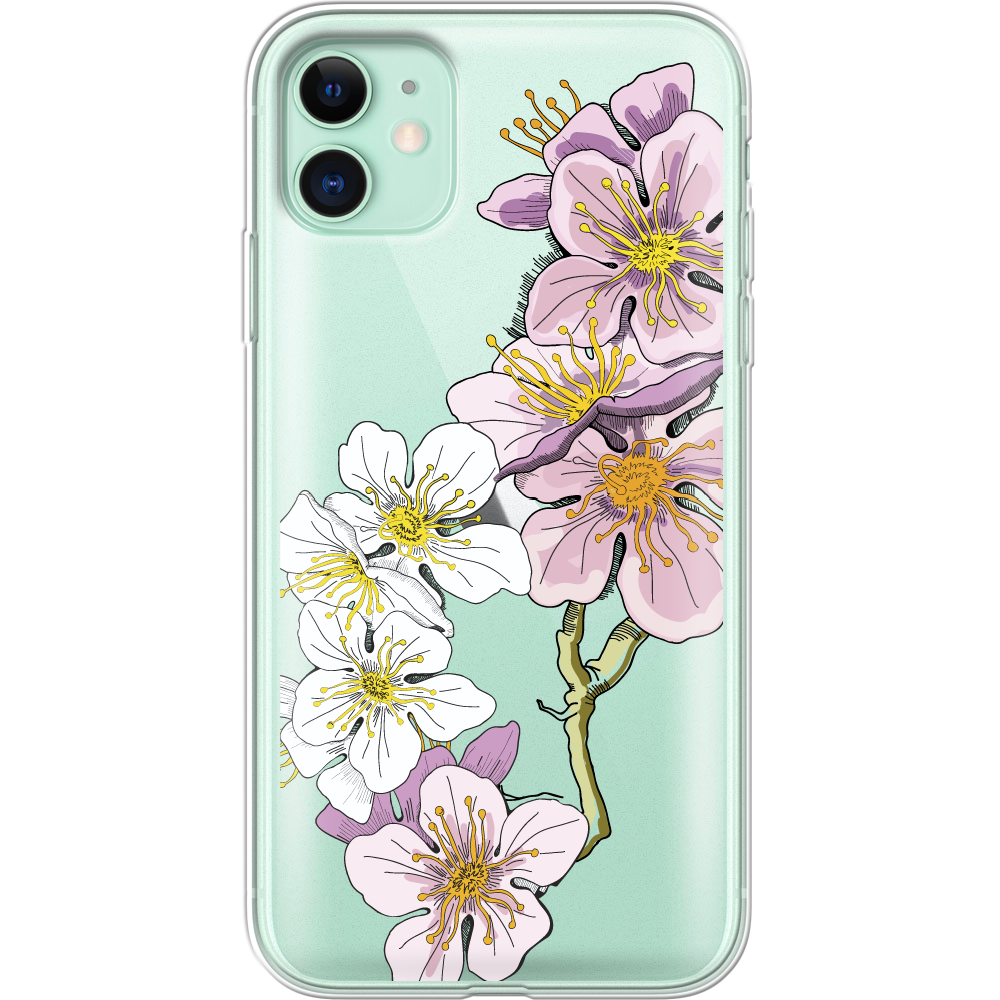 Чохол Boxface iPhone 12 mini Cherry Blossom Прозорий силікон (41084-cc4-41084)