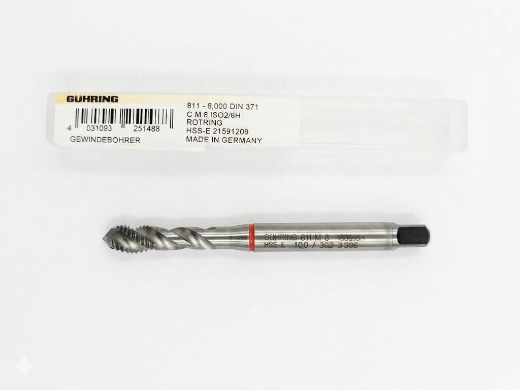 Мітчик Guhring М8 HSSCo гвинтова канавка