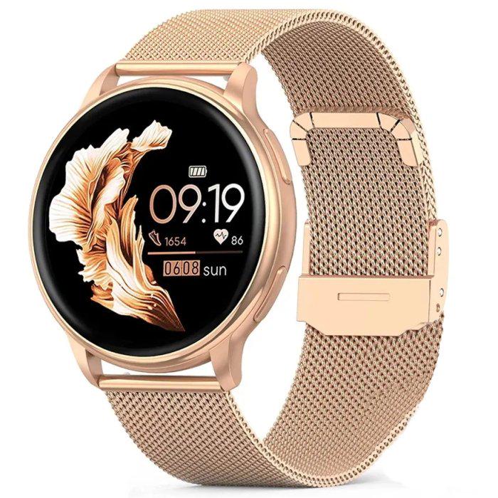 Смарт-часы UWatch Smart Melisia Gold с 2 ремешками с сенсорным дисплеем Золотистый (95-96-1309)