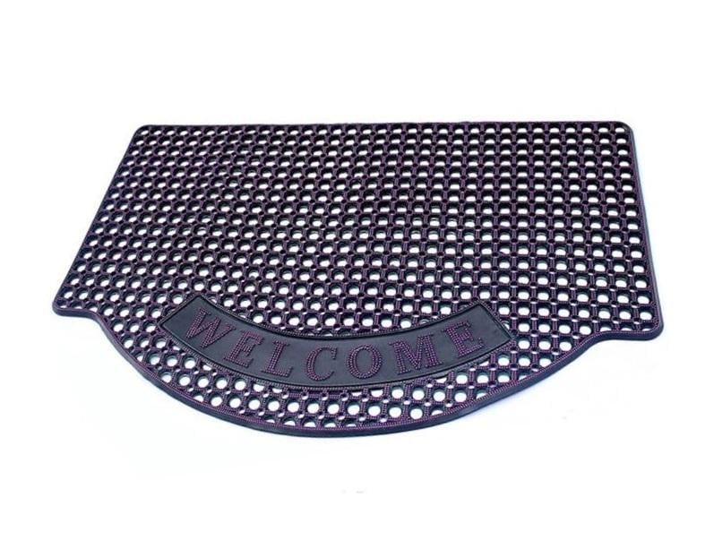 Коврик резиновый соты овал Welcome 80х120 см Фиолетовый (21622908)