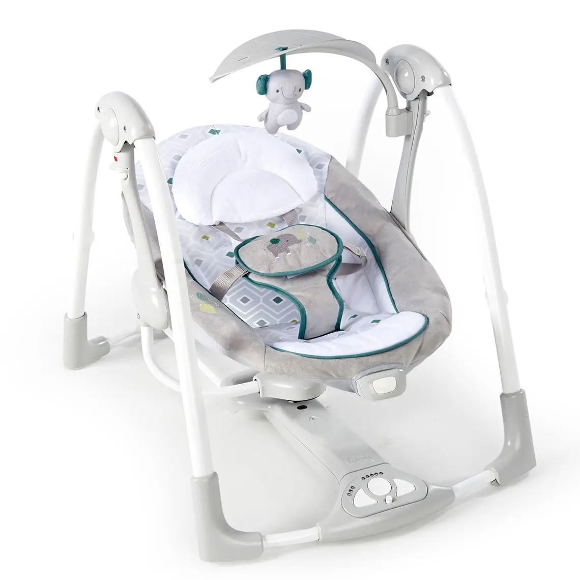 Дитячий шезлонг-гойдалка Ingenuity ConvertMe Cірий (143448)