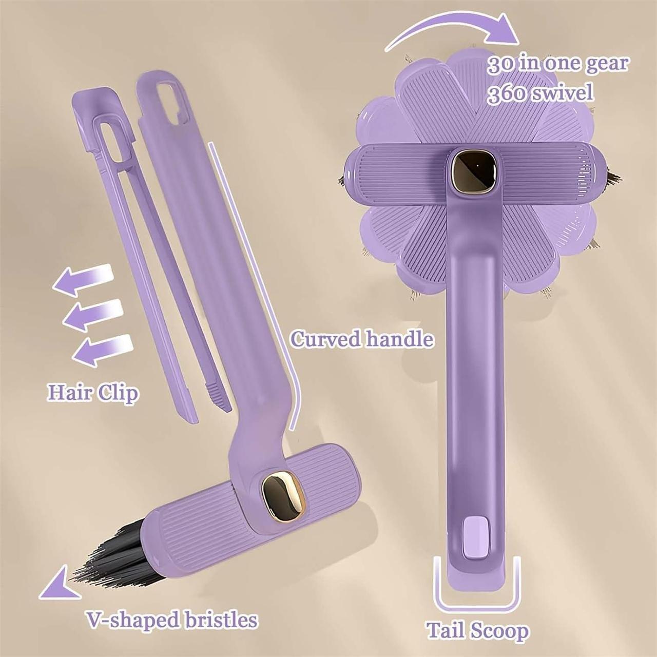 Щетка для уборки вращающаяся на 360° со встроенным пинцетом-скребком Фиолетовый (2610823754) - фото 5 Щетка для уборки вращающаяся на 360° со встроенным пинцетом-скребком Фиолетовый (2610823754) - фото 5