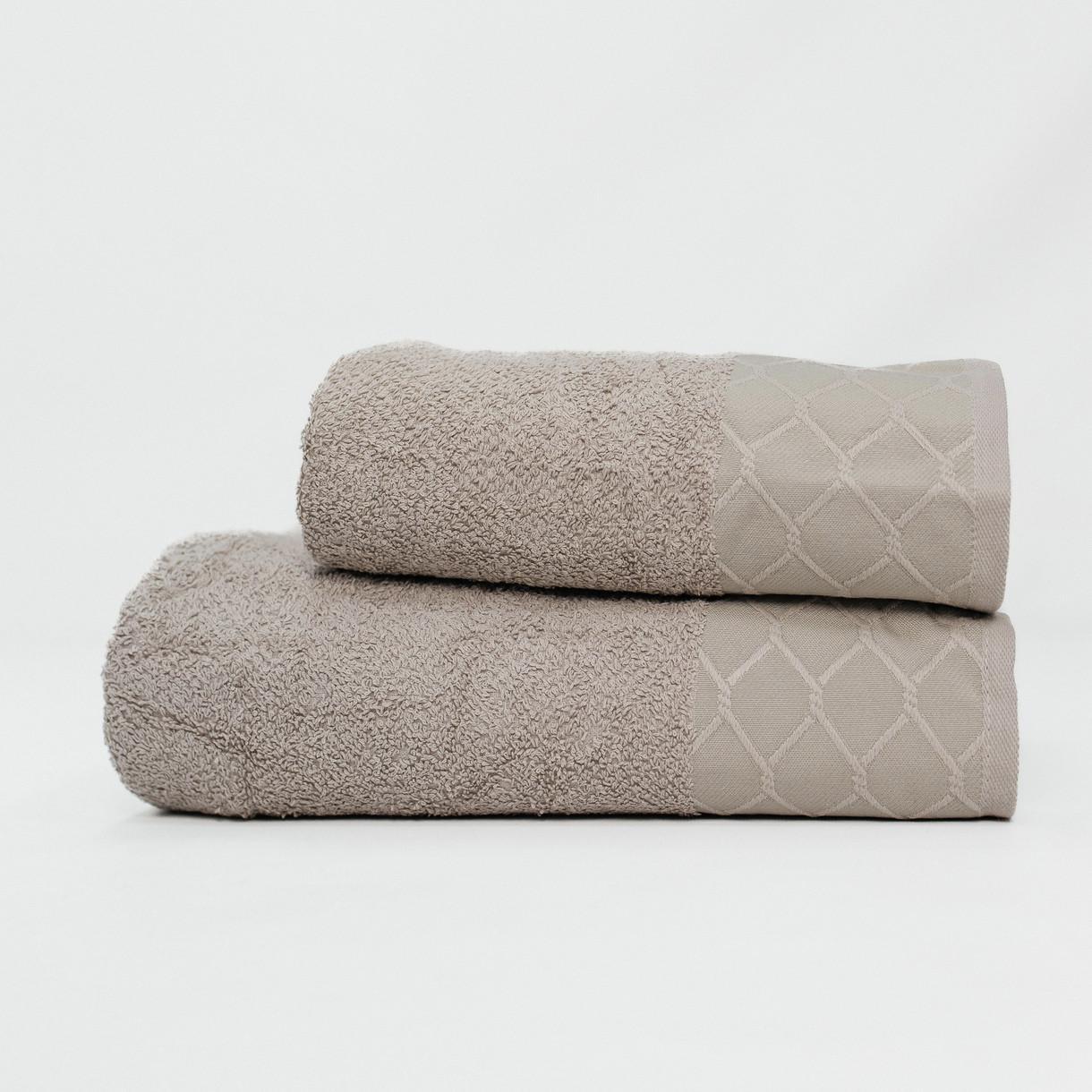 Набір рушників махрових LeLIT 50х90/70х140 см Світло-сірий (8048)