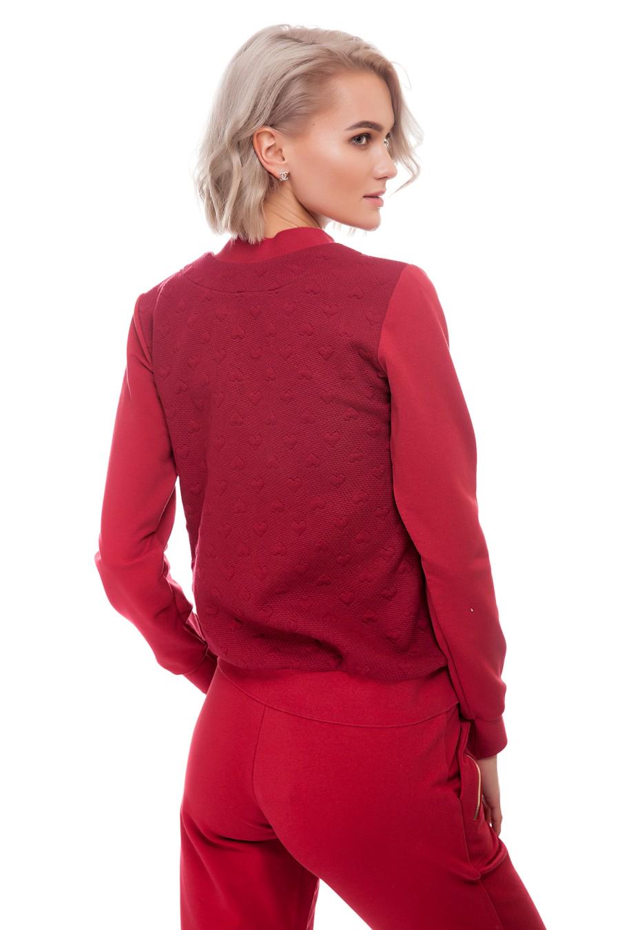 Бомбер Ora р. 42/S Бордовый (54428) - фото 3