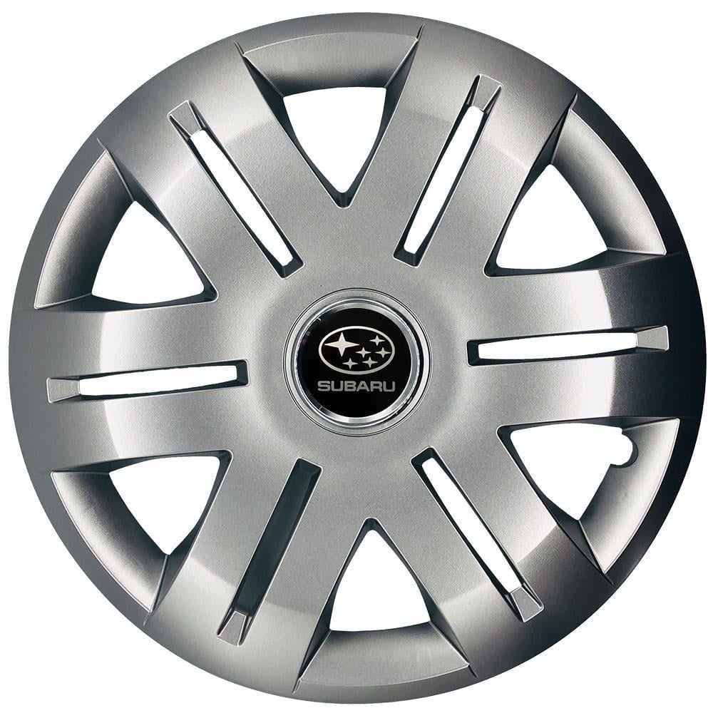 Колпаки SJS с логотипом Subaru 406 R16 4 шт. Серебряный (31008720)