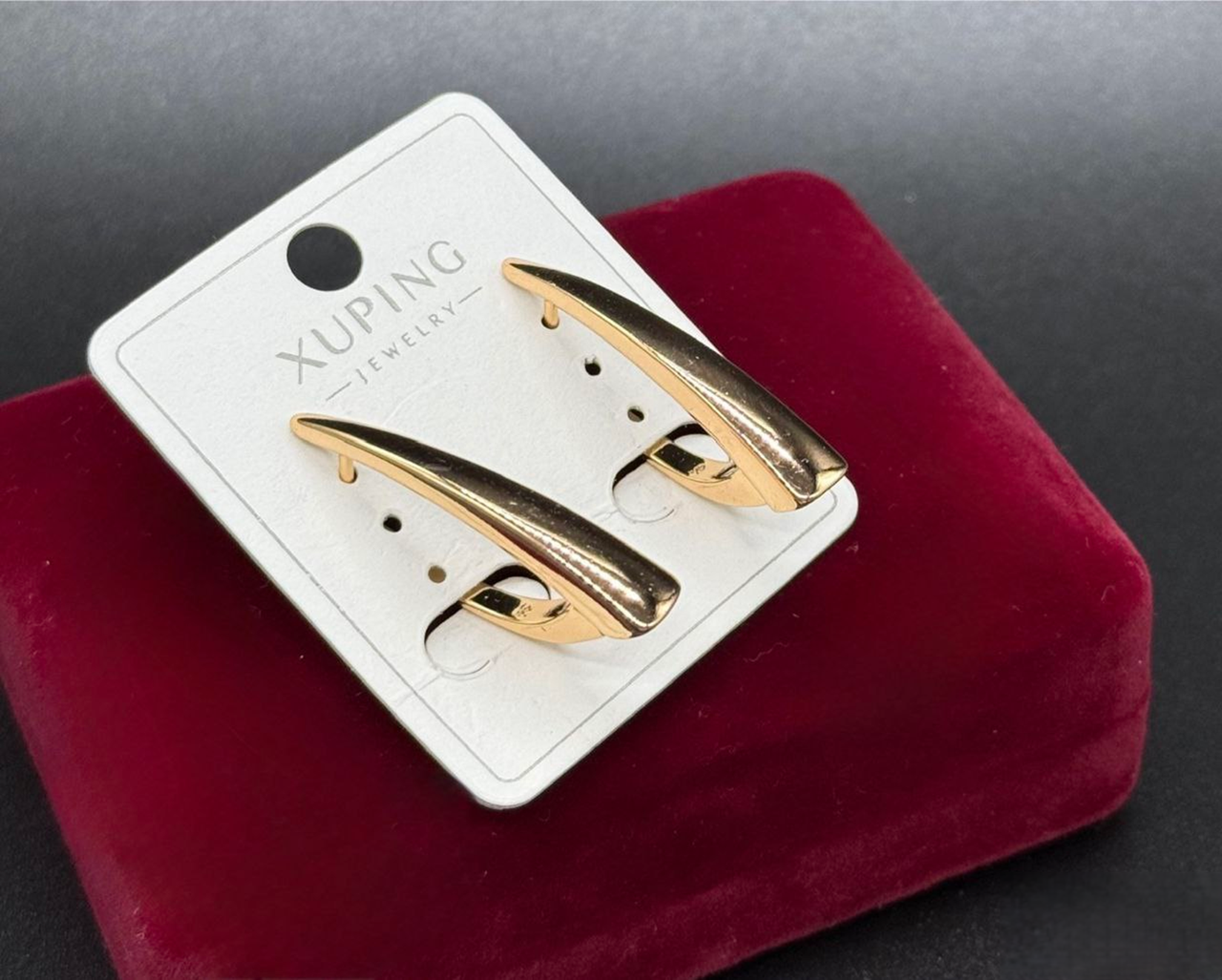 Сережки стріли Xuping гіпоалергенне медичне золото з англійською застібкою (2930810309)
