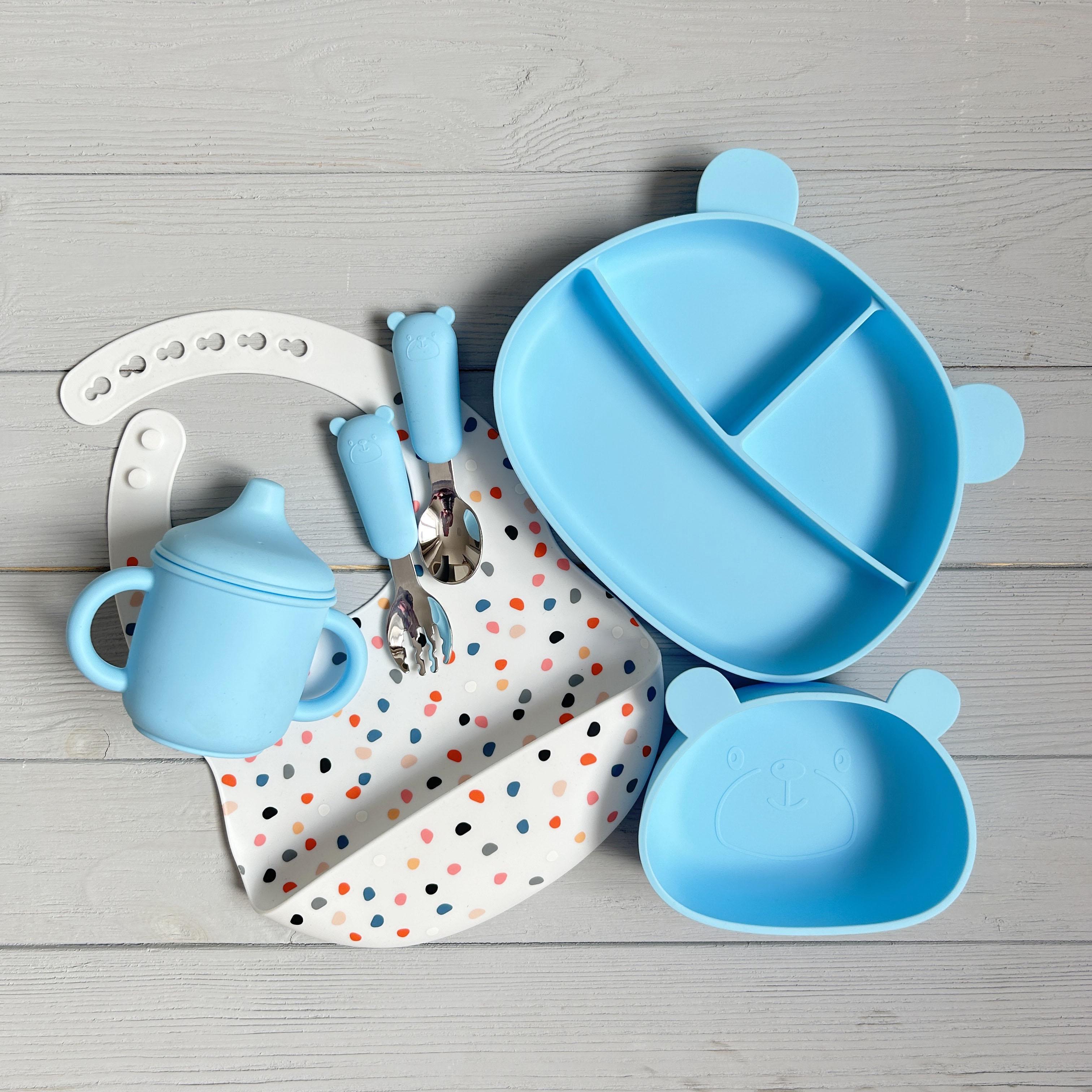 Детская посуда силиконовая Мишка BPR img_e9202 Y9 Голубой (65517) - фото 1