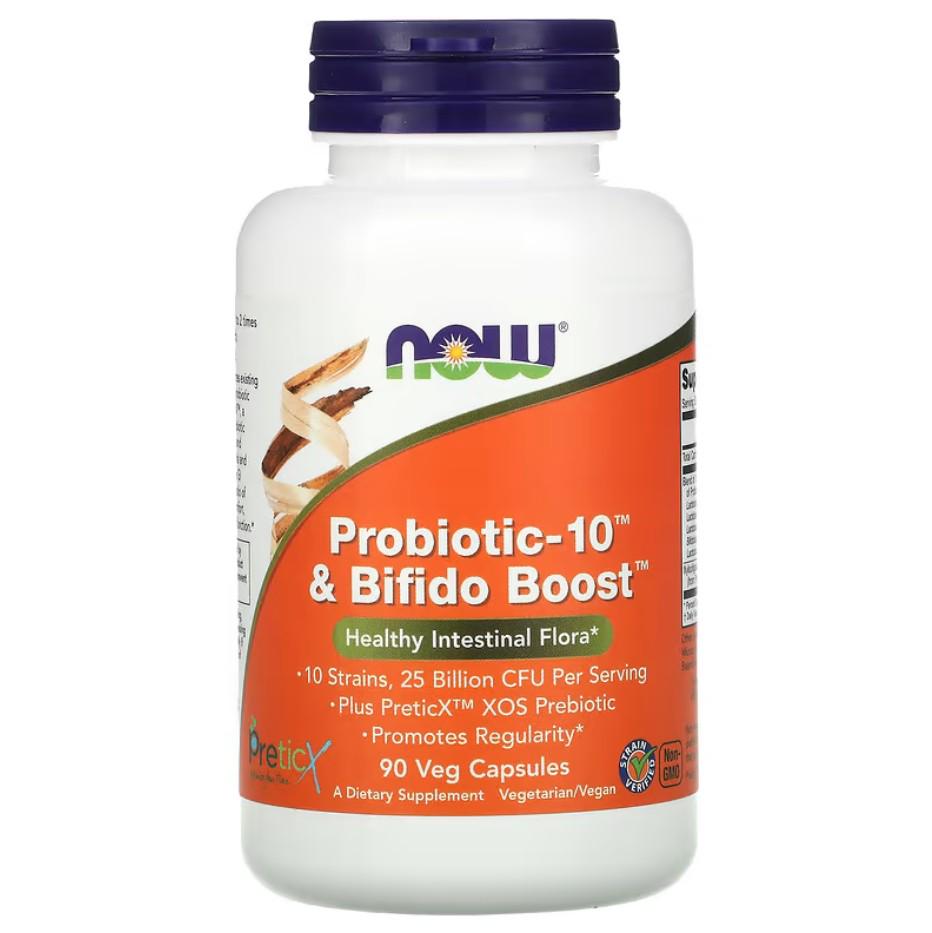 Пробиотик Now Foods Probiotic-10 & Bifido Boost 25 Billion 90 капсул