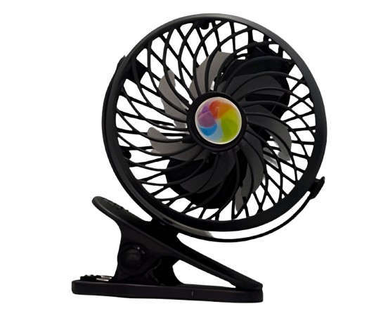 Вентилятор Mini Fan прищепке Черный (2628-10)
