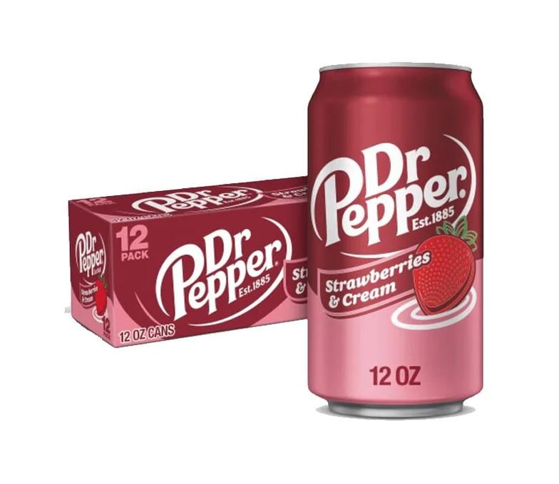 Напій газований Dr. Pepper Strawberry Cream Soda 355 мл 12 шт.