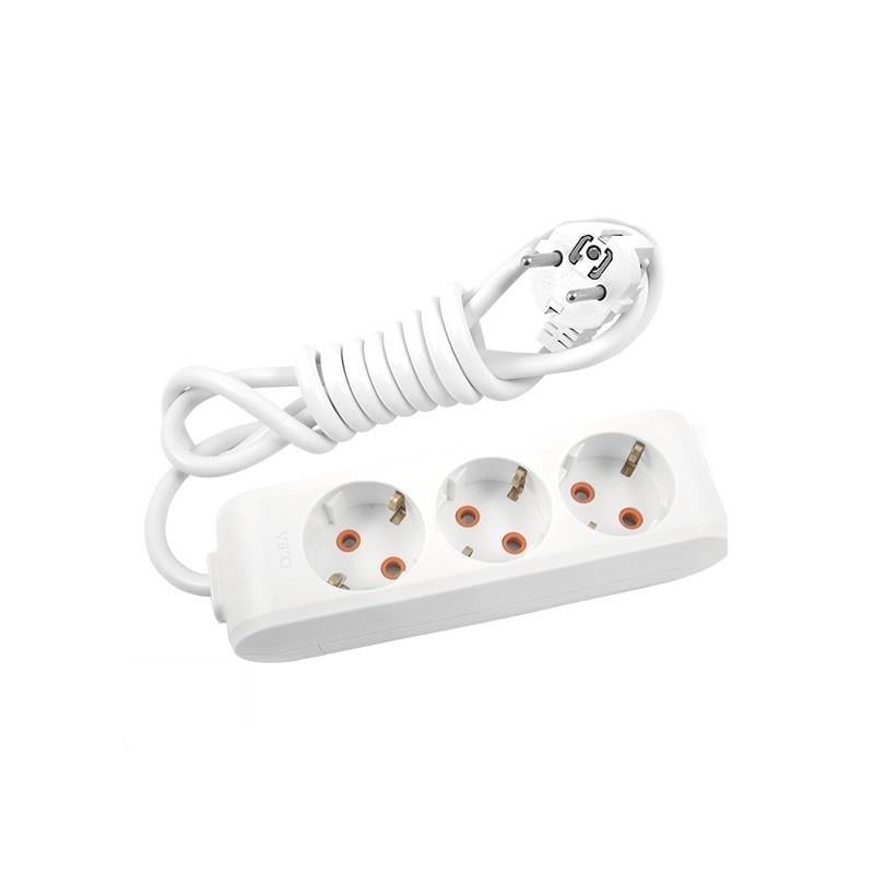 Удлинитель на 4 гнезда Viko Multi-Let с заземлением 3 м Белый (90114403) - фото 1