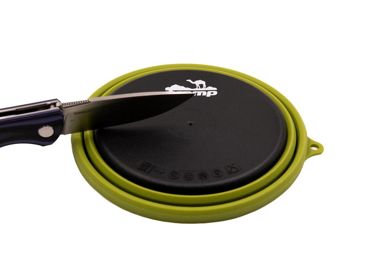 Тарелка Tramp силиконовая с пластиковым дном 550 мл Oliva (TRC-123-oliva) - фото 4