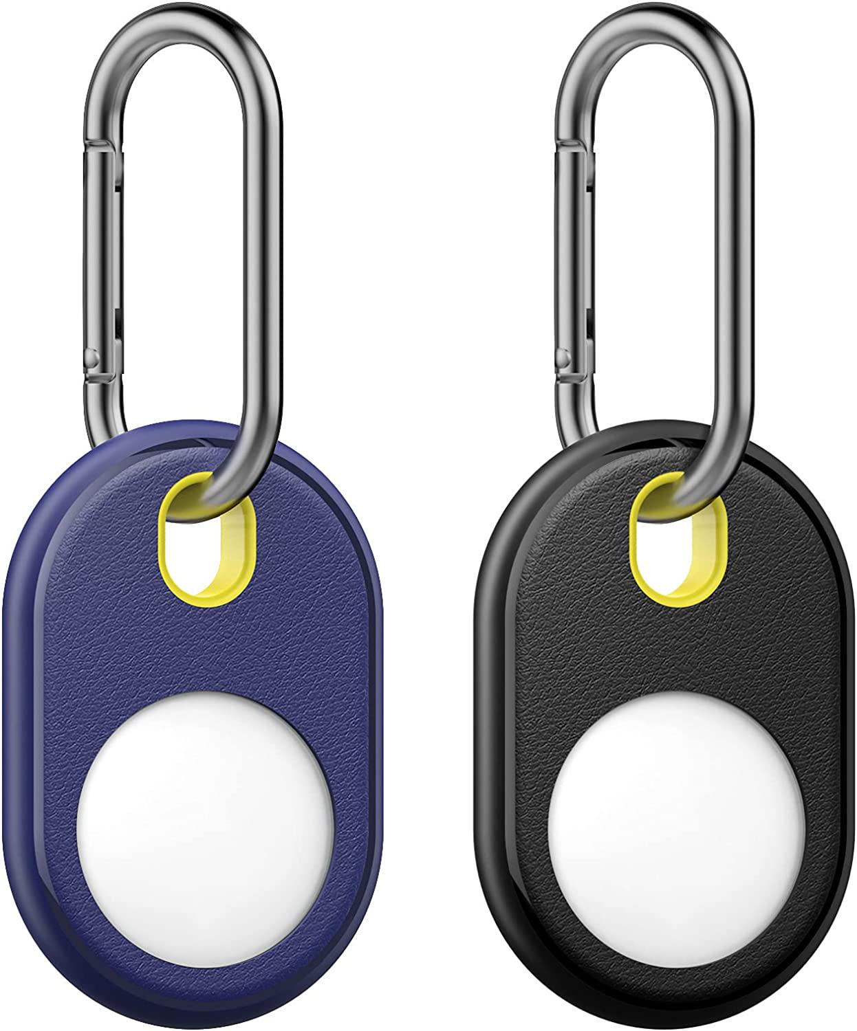 Чехол-брелок противоударный для AirTag MOKO Ring 2 шт. Black/Blue (X001DEAPIR)