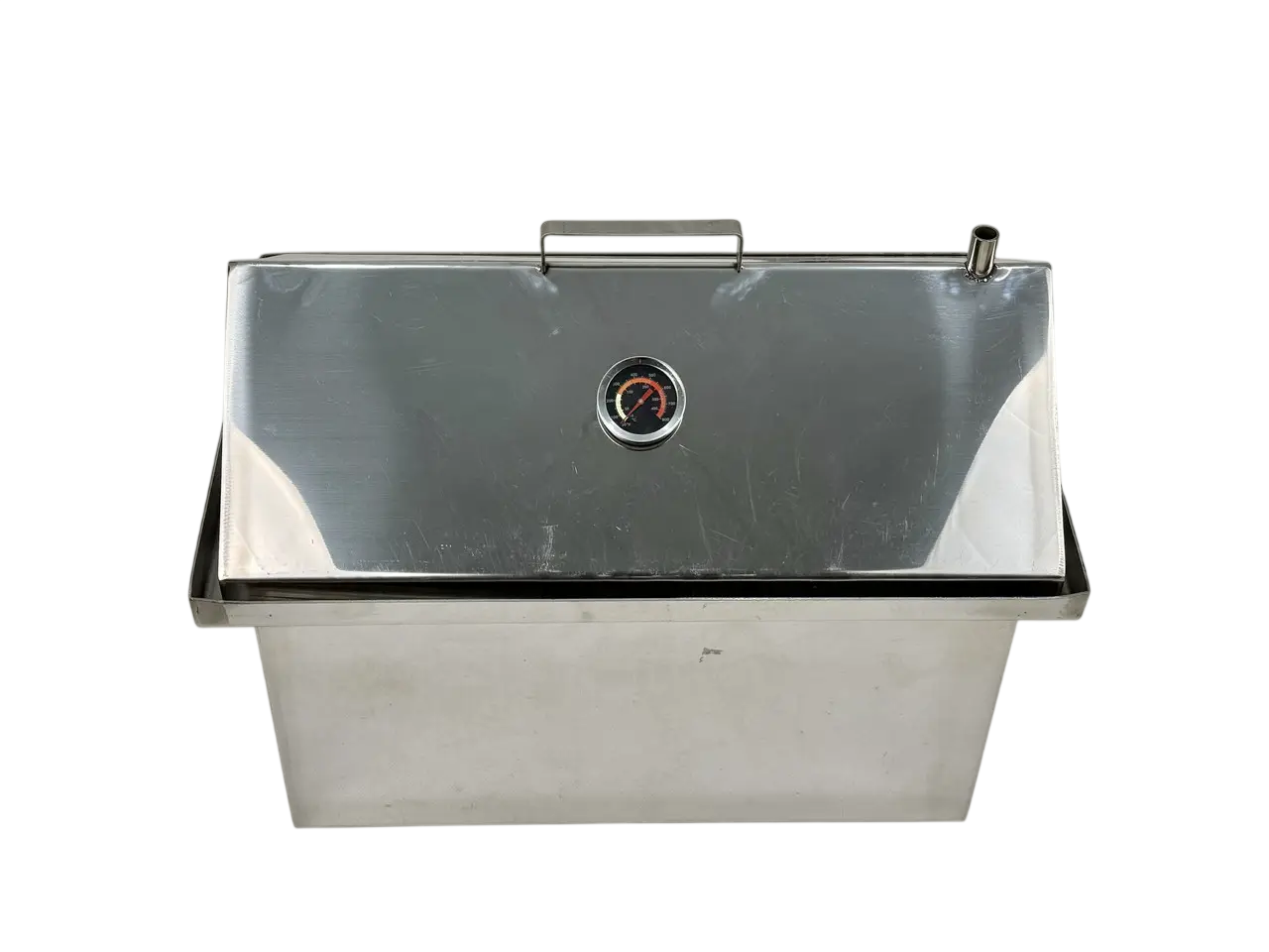 Коптильня для гарячого копчення GrillMaster KP-8581 з термометром гідрозатвором нержавіюча сталь 2 мм 53х33х40 см (10-164-KP-8581)