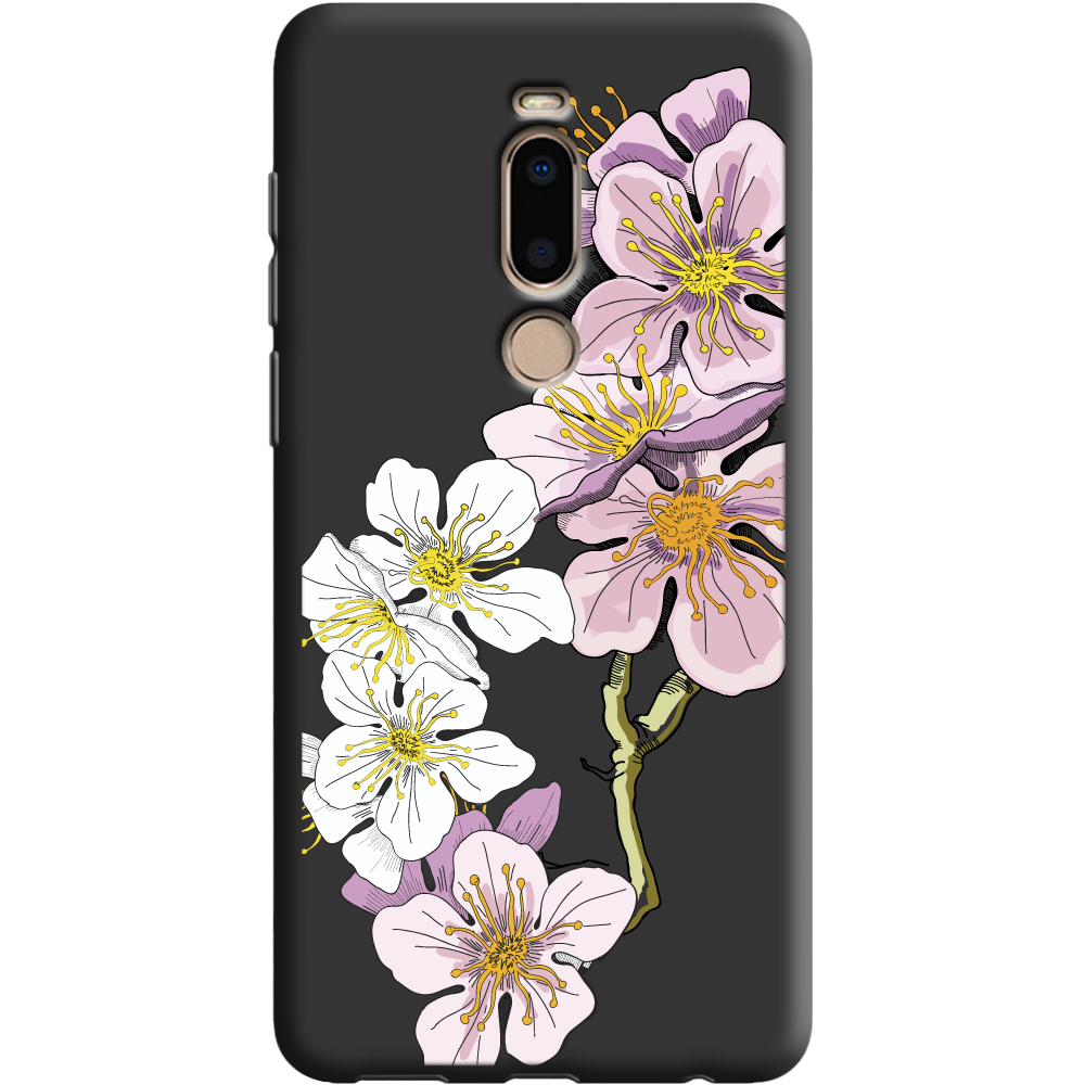 Чехол Boxface Meizu M8 Cherry Blossom Черный силикон (35852-cc4-38817)